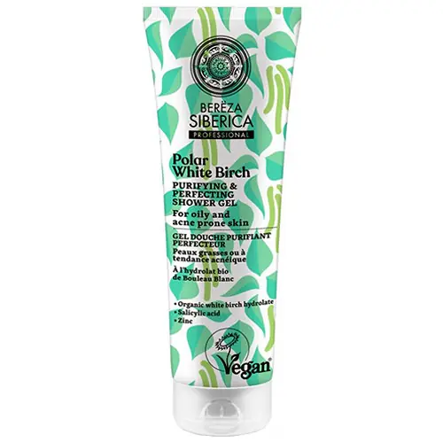 Vedd meg online Natura Siberica Polar White Birch Tisztító és bőrtökéletesítő tusfürdő 200 ml